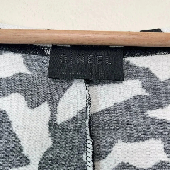 Q'Neel Nordic Design Womens 22 Scoop  Neck Abstract Print Lagenlook Midi Dress - Picture 8 of 14